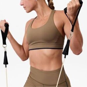 Athleta NWT Interval Tipped Bra A-C in Clay